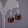 Bull's Eye Smooth Ball Earrings, diameter 16mm