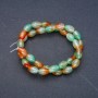 Brazilian Agate Barrel Beads on a String, diameter 8x12mm +/-, length 38cm +