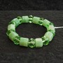 Pressed Jade & Czech Glass Bracelet on Elastic