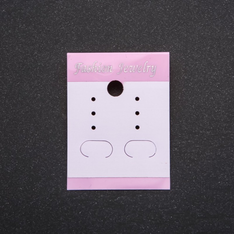Pink Earring Display Card 5x3.7cm, 100 pcs
