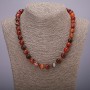 Agate Beaded Necklace, Smooth Round Beads, 10(+/-)mm Diameter, 48cm Length
