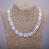 Moonstone Rectangle Necklace, diameter 13x18(+/-)mm, length 45cm