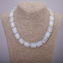 Moonstone Rectangle Necklace, diameter 13x18(+/-)mm, length 45cm