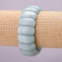 Elastic Bracelet Aquamarine Link, Diameter 12x25(+/-)mm, Length 18cm