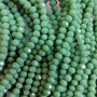 Czech Crystal Beads on Strand, 6mm Matte "Green Pea"