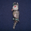 Sale! "Cockatoo Parrot" Brooch 7x1.5cm Gray Metal