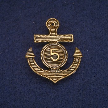 Anchor Brooch, Antique Gold Metal Color, 32x37mm