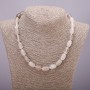 Crystal Barrel Natural Stone Necklace, diameter 15x10(+/-)mm, length 45cm