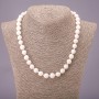 White Sponge Coral Necklace, Smooth Bead, Diameter 10(+-)mm, Length 48cm