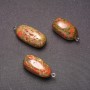 Heliotrope Jasper Stone Pendant 38x18(+-)mm