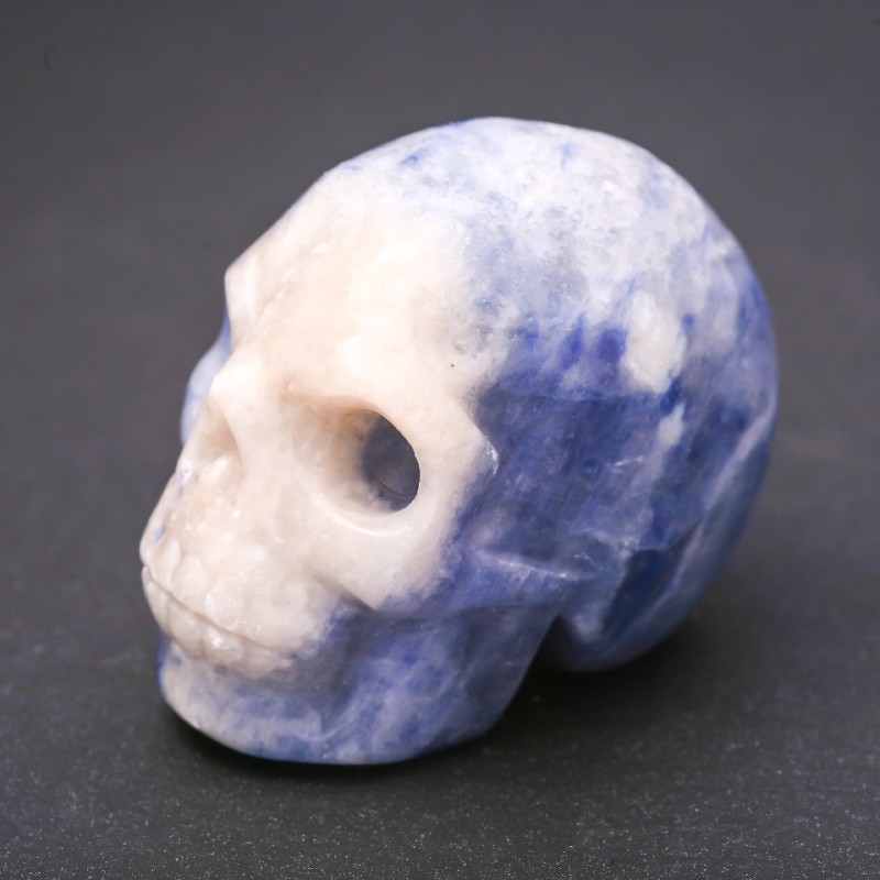 Lapis Lazuli Natural Stone Skull Souvenir "Yorick" 38x49x34(+-)mm
