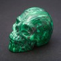 Pressed Malachite Stone Skull Souvenir "Yorick" 38x49x34(+-)mm