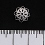 Findings Filigree Bead Cap for Beads, metal color silver, 10mm pack of 24