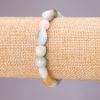 Natural Morganite Stone Bracelet, Stretch, Tumbled, Diameter 8x10 (+/-) mm, Circumference 18cm