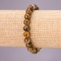 Pietersite Natural Stone Bracelet, Smooth Round, Diameter 8 (+/-) mm, Circumference 18cm (Stretch)