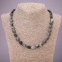 Natural Hawk's Eye Stone Necklace, Tumbled, Diameter 8x10 (+/-) mm, Length 48cm