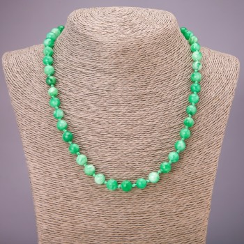 Amazonite Necklace (Artificial), Smooth Round, Diameter 8 (+/-) mm, Length 48cm