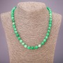 Amazonite Necklace (Artificial), Smooth Round, Diameter 8 (+/-) mm, Length 48cm