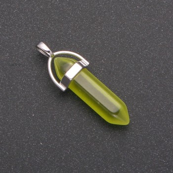 Cat's Eye Pendant Hexagon 8x35x41mm