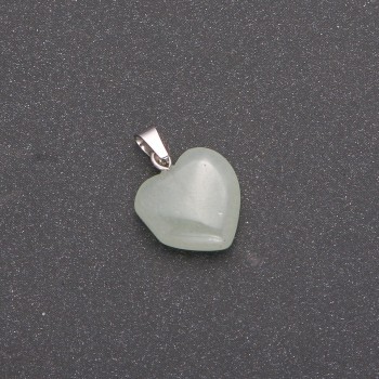 Heart Pendant Jade 14x14x23mm