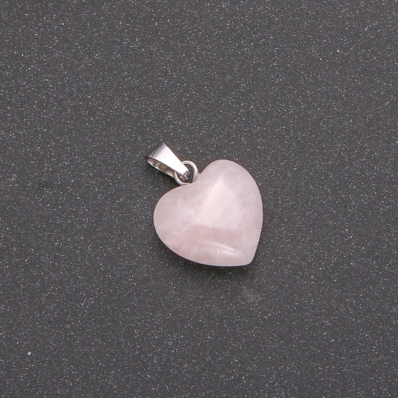 Heart Pendant Rose Quartz 15x15x23mm