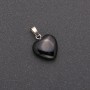 Heart Pendant Agate 14x14x23mm