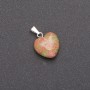Heart Pendant Heliotrope Jasper 14x14x23mm