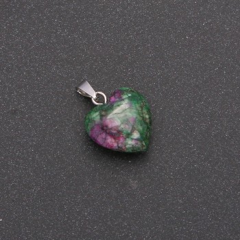 Heart Pendant Zoisite 14x14x23mm +