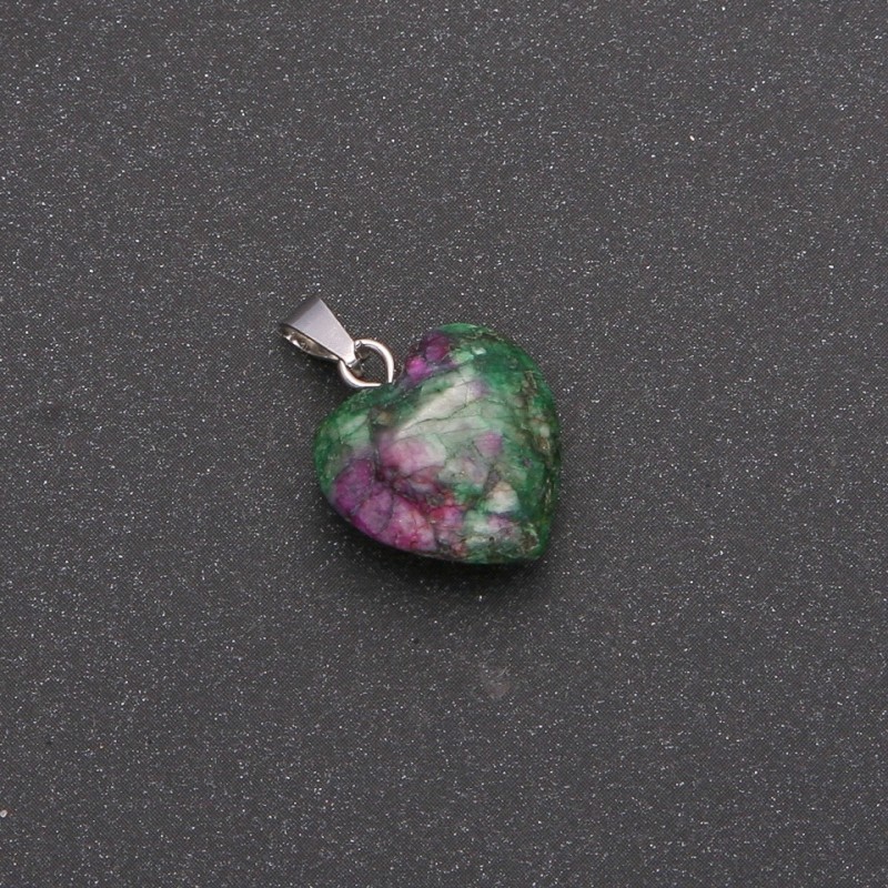 Heart Pendant Zoisite 14x14x23mm +
