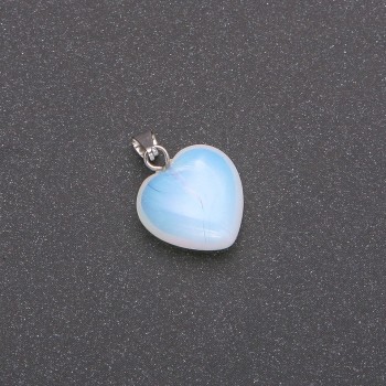 Heart Pendant Moonstone 15x15x23mm