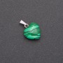 Heart Pendant Malachite (pressed) 14x14x23mm