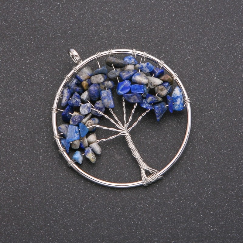 Pendant "Tree of Happiness" Sodalite, 50mm diameter