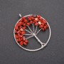 Pendant "Tree of Happiness" Red Jasper, Diameter 50mm