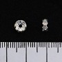 Rondelle Spacer Finding with White Rhinestones, Silver Metal Color, 5mm, 100pcs/pack