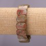 Heliotrope Jasper Bracelet, Link 13x18x6(+-)mm on Elastic, Circumference 18cm