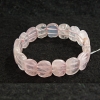 Rose Quartz Bracelet on Elastic, Oval Stones 13x18mm