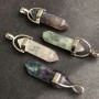 Pendant Hexagon Stone Fluorite 39×32×9 mm