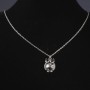 Owl Pendant on Chain, Gray Crystal, Length 52cm, Diameter 2.5cm