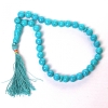 Prayer Beads Light Blue Turquoise (Pressed), 12mm Beads, Length 30cm