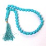 Prayer Beads Light Blue Turquoise (Pressed), 12mm Beads, Length 30cm