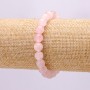 Natural Rose Quartz Bracelet on Elastic, Smooth Round Beads, 8.5mm Diameter+