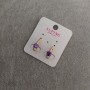 Xuping Earrings with Purple Stones 6x17mm, 18K Gold Plated