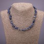 Natural Sodalite Chip Stone Necklace, Diameter 7(+-)mm, Length 45cm