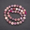 Natural Pink Tourmaline Stone Beads, Smooth Round, Diameter 10(+/-)mm, Length 38cm