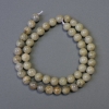 Natural Labradorite Stone Beads, Smooth Round, Diameter 8(+/-)mm, Length 38cm