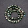 Natural Green Lepidolite Stone Beads, Smooth Round, Diameter 8(+/-)mm, Length 38cm+