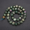 Natural Lepidolite Stone Beads, Smooth Round, Diameter 10(+/-)mm, Length 38cm+