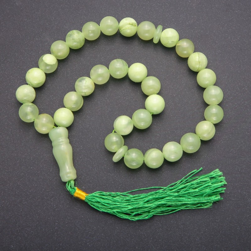 Onyx Prayer Beads, 33 Beads, Diameter 12mm+