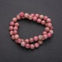 Natural Rhodochrosite Stone Beads, Smooth Round 8 (+/-) mm, Strand Length 38cm+