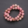 Natural Rhodochrosite Stone Beads, Smooth Round 10 (+/-) mm, Strand Length 38 cm+